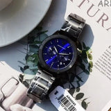 Emporio Armani Mario Chronograph Blue Dial Grey Steel Strap Watch For Men - AR80045 Buy Now By Emporio Armani