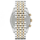 Emporio Armani Tazio Chronograph Blue Dial Gold & Silver Stainless Steel Strap Watch For Men - AR8030 Buy Now By Emporio Armani