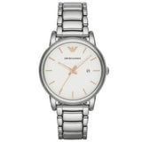 Emporio Armani Quartz White Dial Silver Steel Strap Watch For Men - AR90000 Buy Now By Emporio Armani