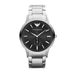 Emporio Armani Classic Quartz Black Dial Silver Steel Strap Watch For Men - AR9107 Buy Now By Emporio Armani