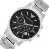 Emporio Armani Classic Chronograph Black Dial Silver Steel Strap Watch For Men - AR2434 Buy Now By Emporio Armani