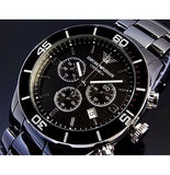 Emporio Armani Black Ceramic Chronograph Black Dial Watch For Men - AR1421 Buy Now By Emporio Armani