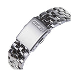 Citizen Eco Drive Chronograph Black Dial Silver Steel Strap Watch For Men - AT2140-55E Buy Now By Citizen