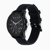 Armani Exchange Outerbanks Chronograph Black Dial Black Silicone Strap Watch For Men - AX1326 Buy Now By Armani Exchange