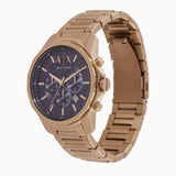 Armani Exchange Banks Chronograph Black Dial Gold Steel Strap Watch For Men - AX1721 Buy Now By Armani Exchange