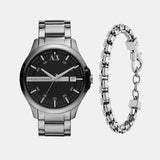 Armani Exchange Hampton Chronograph Black Dial Silver Steel Strap Watch For Men - AX2103 Buy Now By Armani Exchange