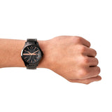Armani Exchange Hampton Chronograph Black Dial Black Steel Strap Watch For Men - AX2150 Buy Now By Armani Exchange