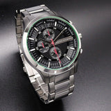 Armani Exchange Hampton Chronograph Black Dial Silver Steel Strap Watch For Men - AX2163 Buy Now By Armani Exchange