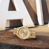 Armani Exchange Hampton Chronograph Gold Dial Gold Steel Strap Watch For Men - AX2415 Buy Now By Armani Exchange