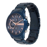 Armani Exchange Hampton Chronograph Blue Dial Blue Steel Strap Watch For Men - AX2430 Buy Now By Armani Exchange