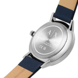 Armani Exchange Cayde Chronograph Blue Dial Blue Leather Strap Watch for Men - AX2746 Buy Now By Armani Exchange