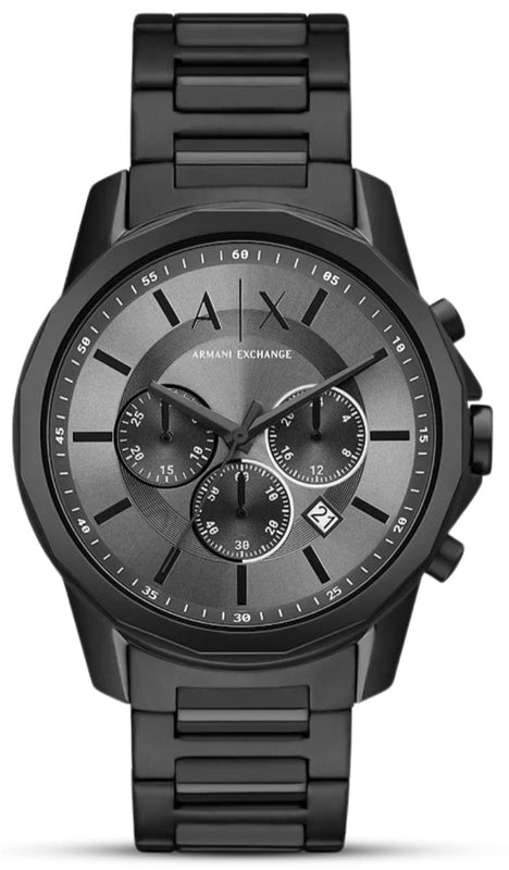 Armani Exchange Chronograph Black Dial Black Steel Strap Watch For Men - AX7140 Buy Now By Armani Exchange