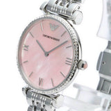 Emporio Armani Gianni T Bar Pink Mother of Pearl Dial Silver Steel Strap Watch For Women - AR1779 Buy Now By Emporio Armani