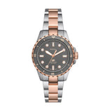 Fossil Blue Dive Three Hand Gray Dial Two Tone Steel Strap Watch For Women - ES5348 Buy Now By Fossil