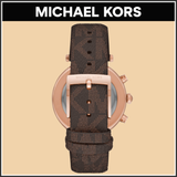 Michael Kors Parker Chronograph White Dial Brown Leather Strap Watch For Women - MK6917 Buy Now By Michael Kors