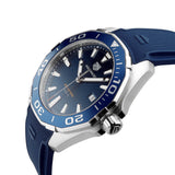 Tag Heuer Aquaracer Quartz Blue Dial Blue Rubber Strap Watch for Men - WAY101C.FC6153 Buy Now By Tag Heuer