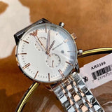 Emporio Armani Chronograph White Dial Two Tone Steel Strap Watch For Men - AR0399 Buy Now By Emporio Armani
