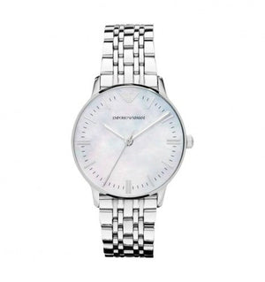 Emporio Armani Classic Quartz Mother of Pearl Dial Silver Steel Strap Watch For Women - AR1602 Buy Now By Emporio Armani