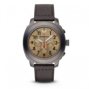 Emporio Armani Delta Chronograph Brown Dial Brown Leather Strap Dial Watch For Men - AR6055 Buy Now By Emporio Armani