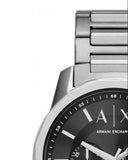 Armani Exchange Banks Chronograph Black Dial Silver Steel Strap Watch For Men - AX1720 Buy Now By Armani Exchange
