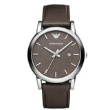 Emporio Armani Classic Quartz Brown Dial Brown Leather Strap Watch For Men - AR1729 Buy Now By Emporio Armani