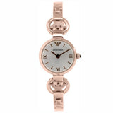 Emporio Armani Retro Quartz Silver Dial Rose Gold Steel Strap Watch For Women - AR1776 Buy Now By Emporio Armani