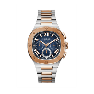 Guess Headliner Multifunction Blue Dial Two Tone Steel Strap Watch For Men - GW0572G4 Buy Now By Guess