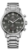 Hugo Boss Aeroliner Chronograph Black Dial Silver Steel Strap Watch For Men - 1512446 Buy Now By Hugo Boss