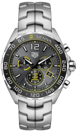 Tag Heuer Formula 1 Ayrton Senna Special Edition Grey Dial Silver Steel Strap Watch for Men - CAZ101AF.BA0637 Buy Now By Tag Heuer