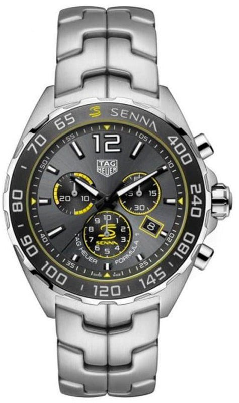 Tag Heuer Formula 1 Ayrton Senna Special Edition Grey Dial Silver Steel Strap Watch for Men - CAZ101AF.BA0637 Buy Now By Tag Heuer