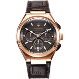 Maserati Triconic Chronograph Grey Dial Brown Leather Strap Watch For Men - R8871639003 Buy Now By Maserati