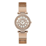 Guess Muse Quartz Silver Dial Rose Gold Steel Strap Watch For Women - W1008L3 Buy Now By Guess