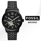 Fossil Townsman Multi Function Mechanical Black Dial Black Steel Strap Watch for Men - ME3062 Buy Now By Fossil