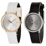 Calvin Klein Accent Black Dial Black Leather Strap Watch for Women - K2Y2Y1C3 Buy Now By Calvin Klein
