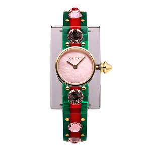 Gucci Vintage Web Pink Mother of Pearl Dial Two Tone Plastic Strap Watch For Women - YA143525 Buy Now By Gucci