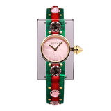 Gucci Vintage Web Pink Mother of Pearl Dial Two Tone Plastic Strap Watch For Women - YA143525 Buy Now By Gucci