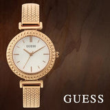 Guess Monroe Silver Dial Rose Gold Steel Strap Watch For Women - W1152L3 Buy Now By Guess