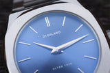 D1 Milano Ultra Thin Blue Dial Silver Steel Watch for Men - D1-UTBJ03 Authentic Buy Shop Now