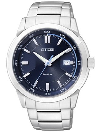 Citizen Eco Drive Blue Dial Silver Stainless Steel Watch For Men - BM7140-54L Buy Now By Citizen