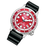 Citizen Eco Drive Promaster Marine Red Dial Black Rubber Strap Watch For Men - BN0159-15X Buy Now By Citizen