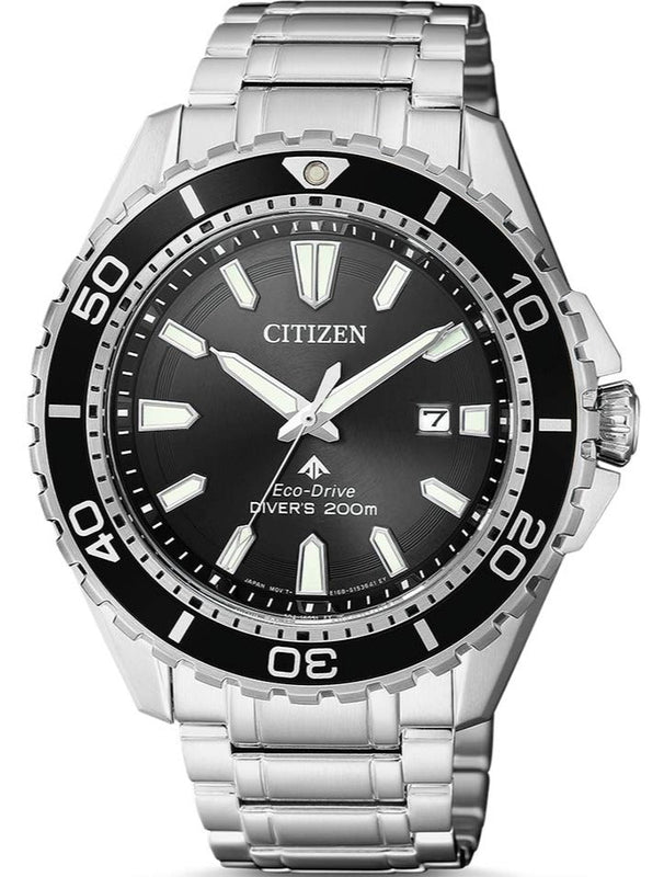 Citizen Promaster Diver Chronograph Black Dial Silver Steel Strap Watch For Men - BN0190-82E Buy Now By Citizen