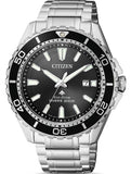 Citizen Promaster Diver Chronograph Black Dial Silver Steel Strap Watch For Men - BN0190-82E Buy Now By Citizen
