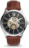 Fossil Flynn Automatic Black Dial Brown Leather Strap Watch for Men - BQ2270 Buy Now By Fossil