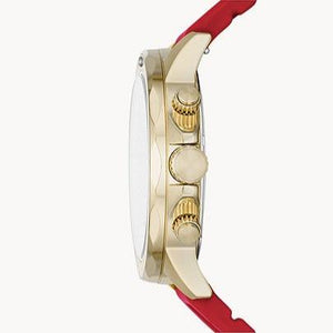 Fossil Bannon Multifunction Black Dial Red Silicone Strap Watch for Men - BQ2499 Buy Now By Fossil