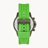 Fossil Bannon Chronograph Grey Dial Green Silicone Strap Watch for Men - BQ2501 Buy Now By Fossil
