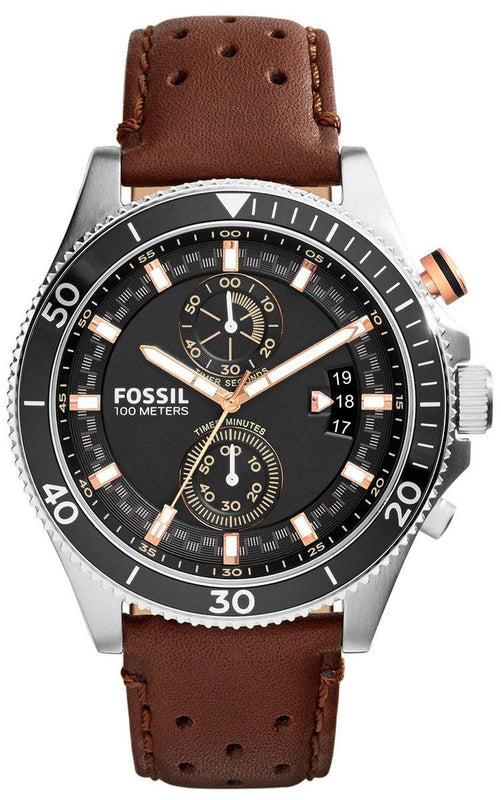 Fossil Wakefield Black Dial Brown Leather Strap Watch for Men - CH2944 Buy Now By Fossil