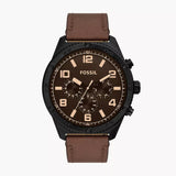 Fossil Brox Multifunction Brown Dial Brown Leather Strap Watch for Men - BQ2802 Buy Now By Fossil
