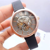 Fossil Suitor Mechanical Grey Dial Grey Leather Strap Watch for Women - BQ3265 Buy Now By Fossil