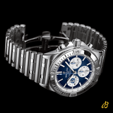 Breitling Chronomat B01 42 Six Nations Scotland Blue Dial Silver Steel Strap Watch for Men - AB0134A51C1A1 Buy Now By Breitling