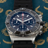 Breitling Super Chronomat B01 44 Black Dial Black Rubber Strap Watch for Men - AB0136251B2S1 Buy Now By Breitling